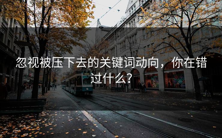 忽视被压下去的关键词动向，你在错过什么？