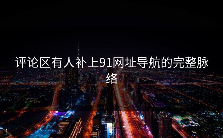 评论区有人补上91网址导航的完整脉络